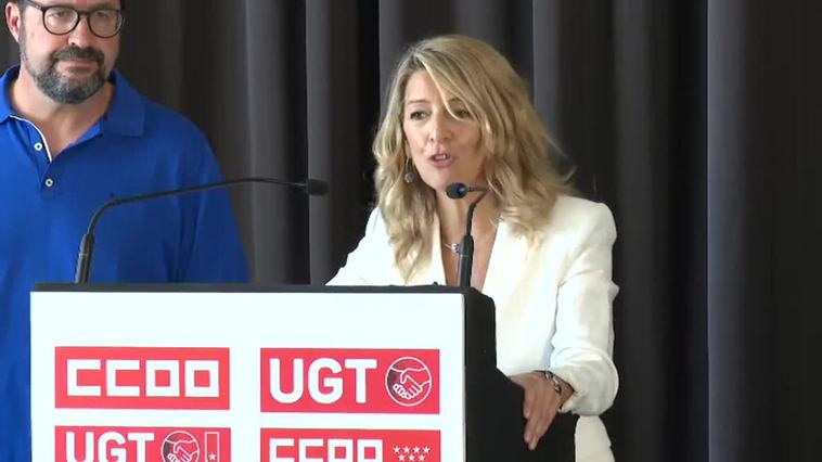 Yolanda Díaz aprovecha el 1 de mayo para anunciar su intención de reducir la jornada laboral