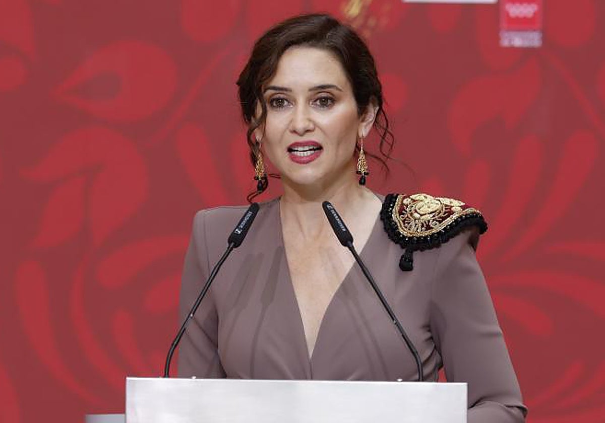 La presidenta de la Comunidad de Madrid, Isabel Díaz Ayuso