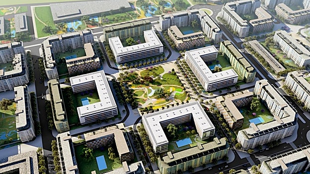 Recreación del futuro barrio de Los Berrocales