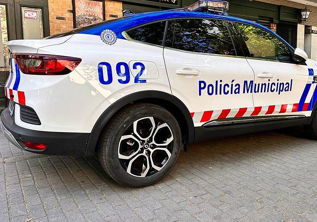 Vehículo de la Policía Municipal de Valladolid objeto de la polémica