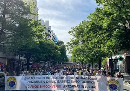 La movilización «asindical» de la Ertzaintza supera las expectativas y reúne a 4.000 personas en Bilbao