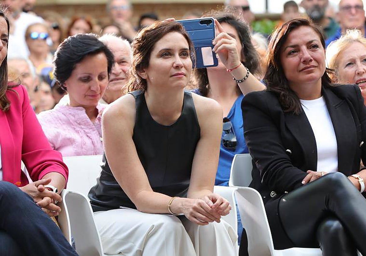 Isabel Díaz Ayuso, en Coslada, en un acto de precampaña