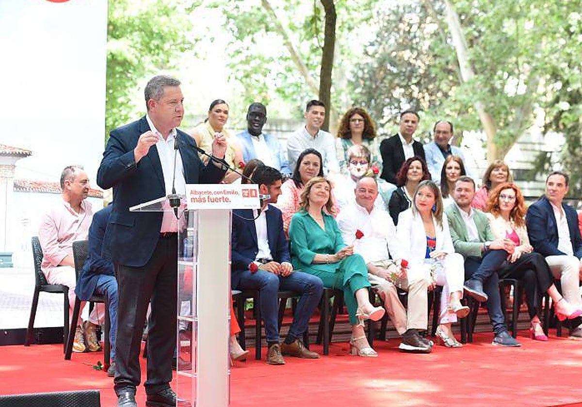 Emiliano García-Page, presidente de Castilla-La Mancha, durante un acto reciente en Albacete