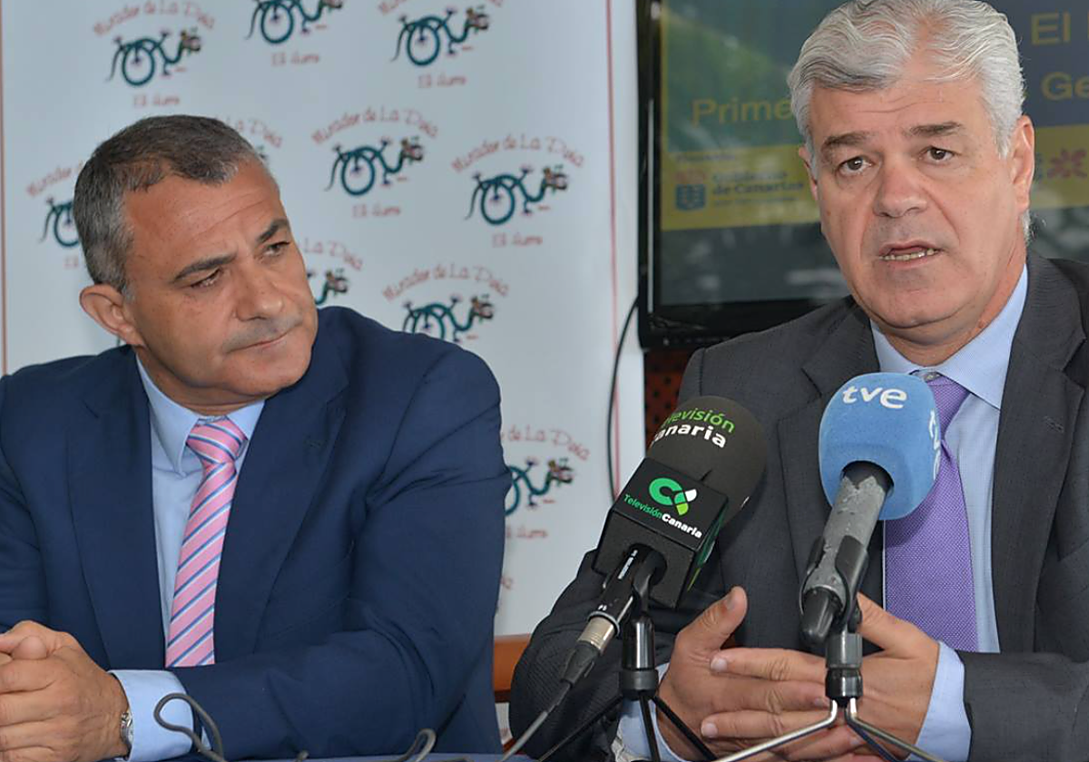 Los hermanos Armas, en una rueda de prensa hace unos años