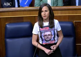 Ione Belarra vuelve a lucir una camiseta con mensaje en el Congreso