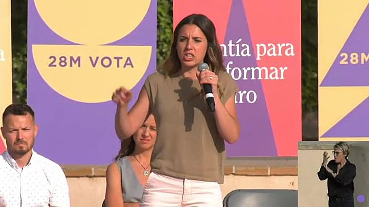 Irene Montero: "Sólamente hay una fuerza con la valentía necesaria para transformar"