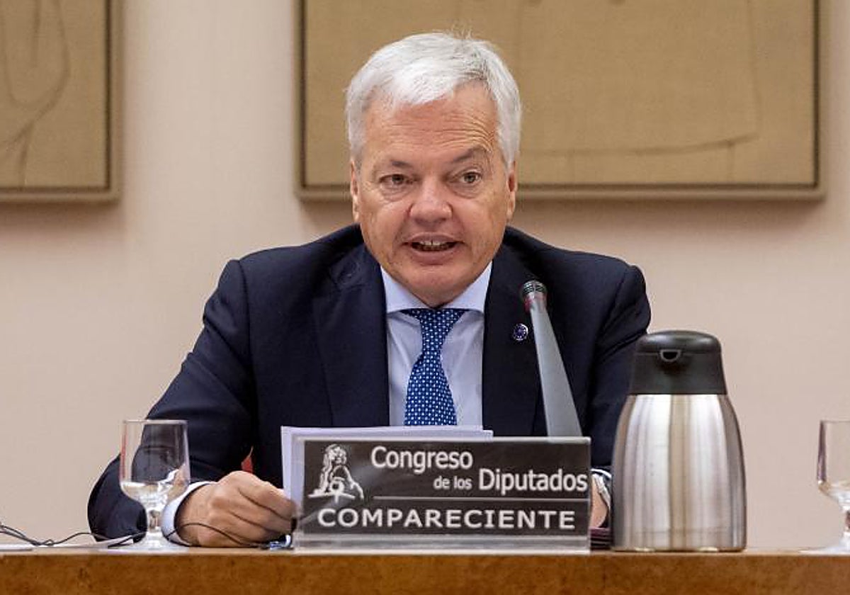 El comisario de Justicia de la Unión Europea, Didier Reynders, durante una visita a España en septiembre del año pasado