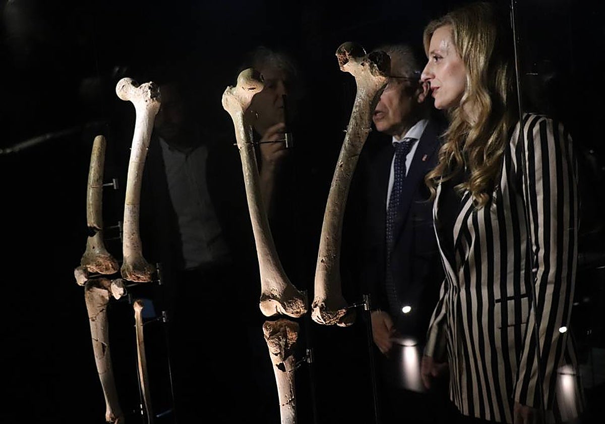 La viceconsejera Mar Sancho, durante su visita al Museo de la Evolución Humana de Burgos
