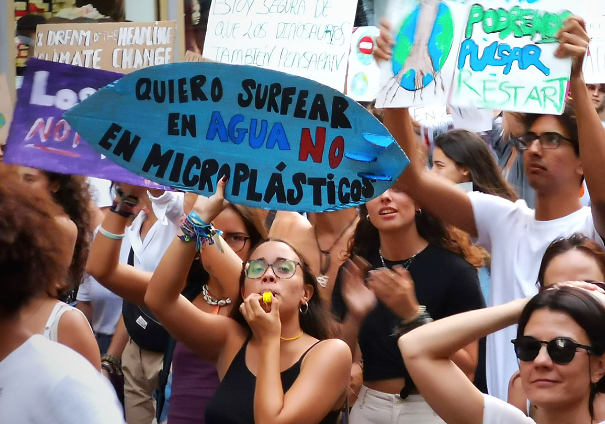 Manifestación en Santa Cruz de Tenerife en foto de archivo