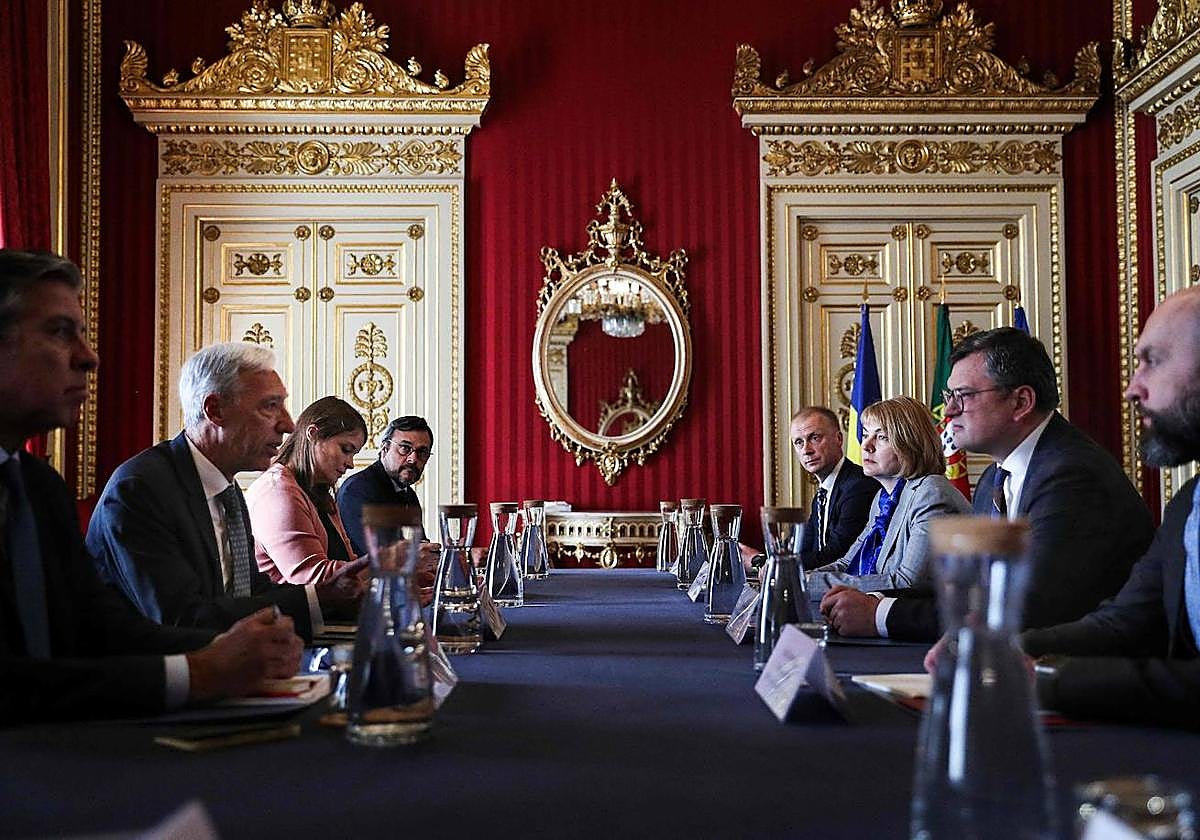 Asistentes a uno de los encuentros de Bildelberg en Lisboa