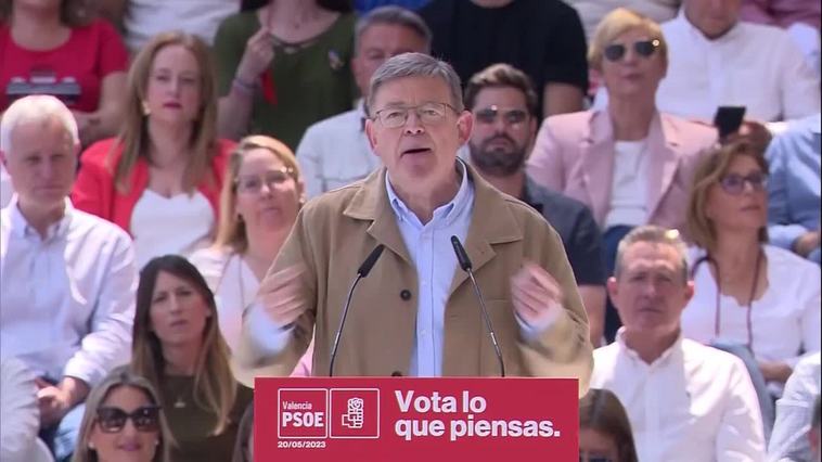 Puig reivindica el proyecto del PSOE como "antídoto" frente a un PP que "quiere tan poco al país"