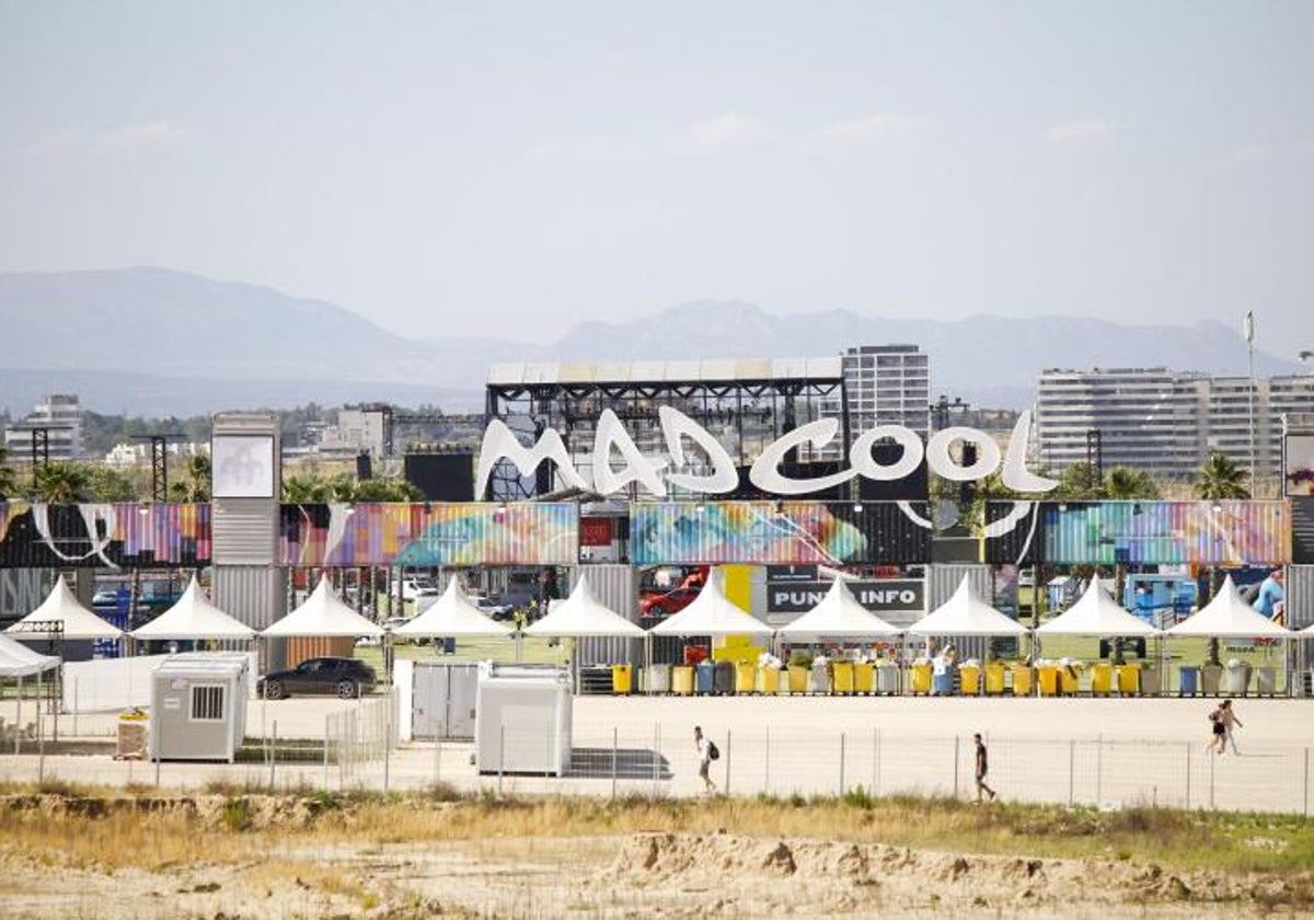 Preparativos del festival Mad Cool en Valdebebas