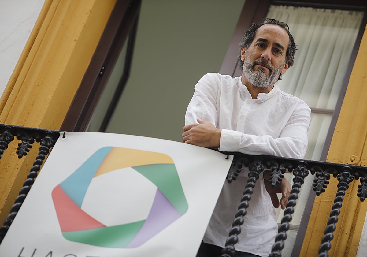 El candidato de Hacemos Córdoba a la Alcaldía de la ciudad, Juan Hidalgo, ayer en su sede