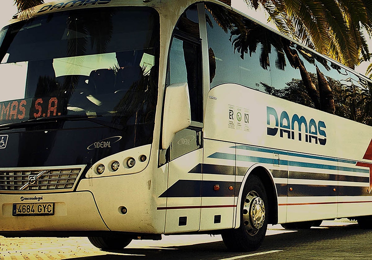 La empresa Damas es la que se encarga de la ruta que une El Rocío con Sevilla y Huelva