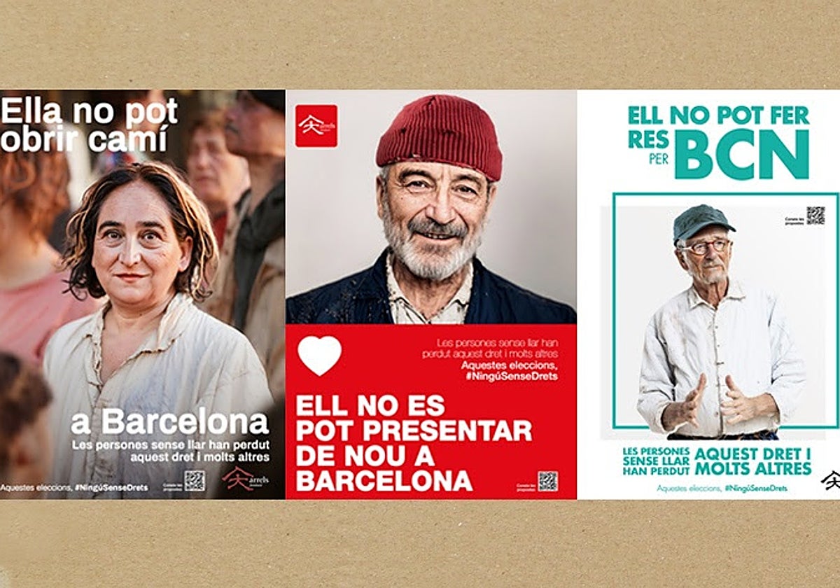 Arrels convierte a los candidatos de Barcelona en indigentes para visibilizar el 'sinhogarismo'