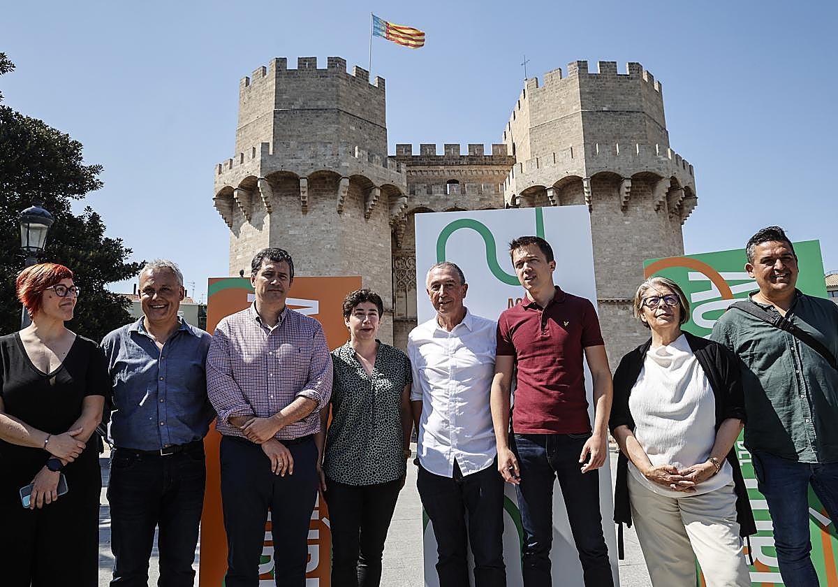Integrantes y firmantes del Acuerdo del Turia, en mayo del año pasado en Valencia