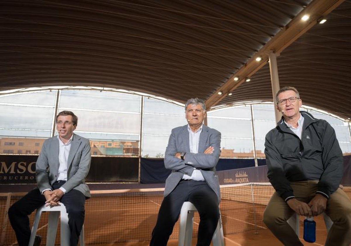 Almeida y Feijóo compartieron acto ayer con Toni Nadal