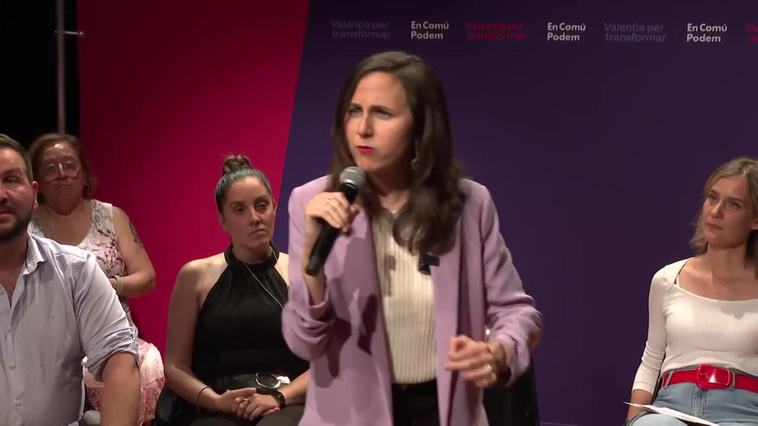 Belarra proclama que el "sanchismo" sin UP "es igual" a las políticas de Page y Vara