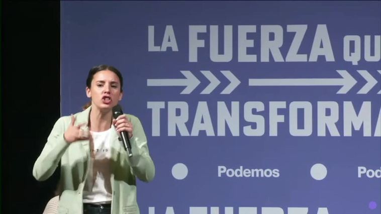 Irene Montero cree que el bipartidismo está detrás de la compra de votos