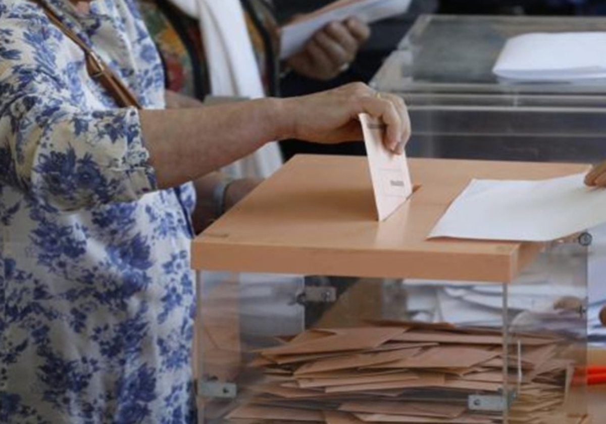 Votación en foto de archivo