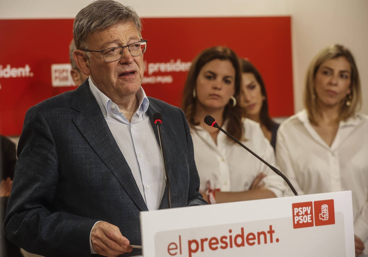 Imagen de Ximo Puig tomada tras la derrota del PSPV-PSOE en las elecciones del 28M