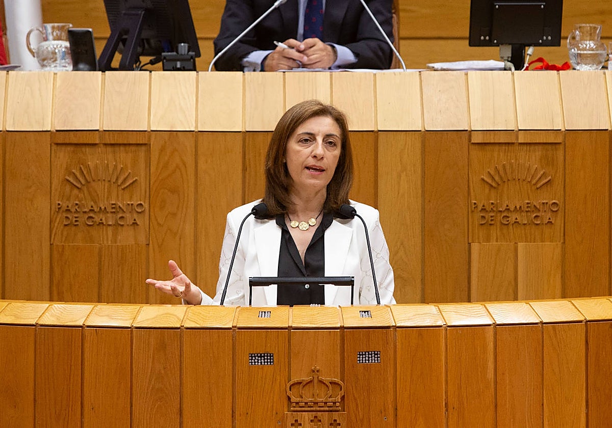 La conselleira responsable de vivienda de la Xunta, Ángeles Vázquez, este martes en O Hórreo