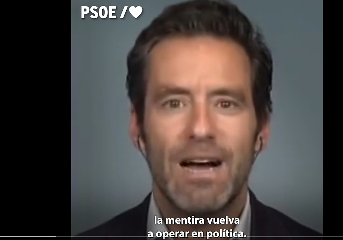 Una imágen del vídeo del PSOE