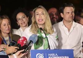 María Guardiola insiste en su intención de gobernar sin Vox en Extremadura