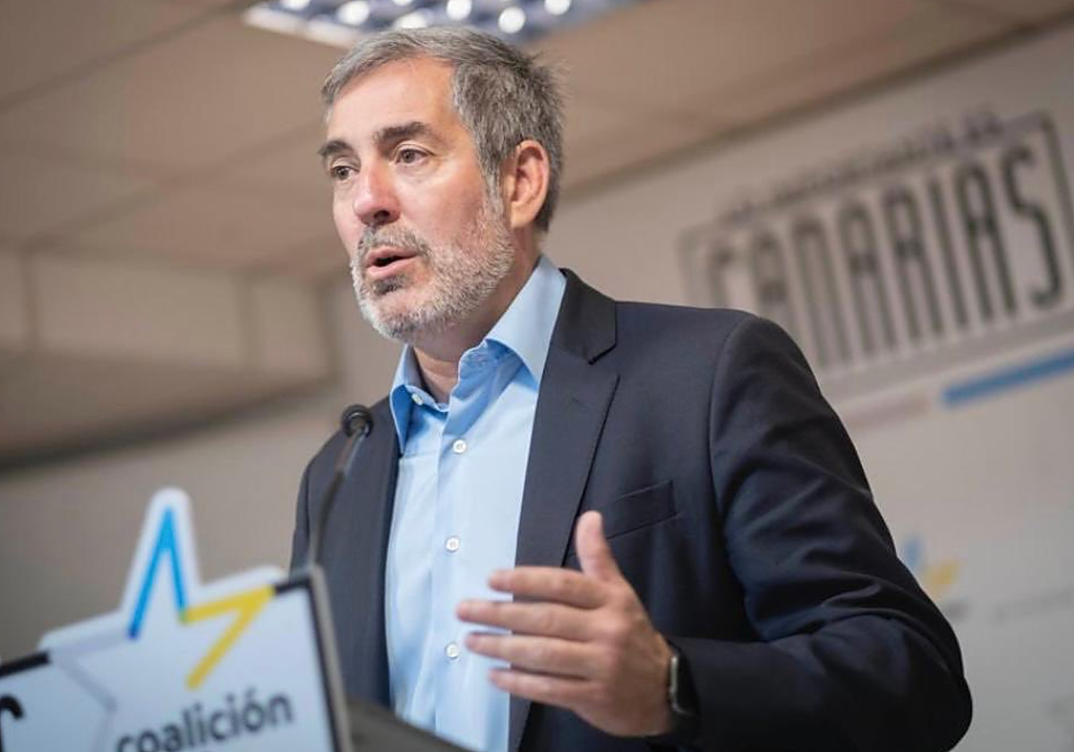 Fernando Clavijo en una intervención en la sede de CC