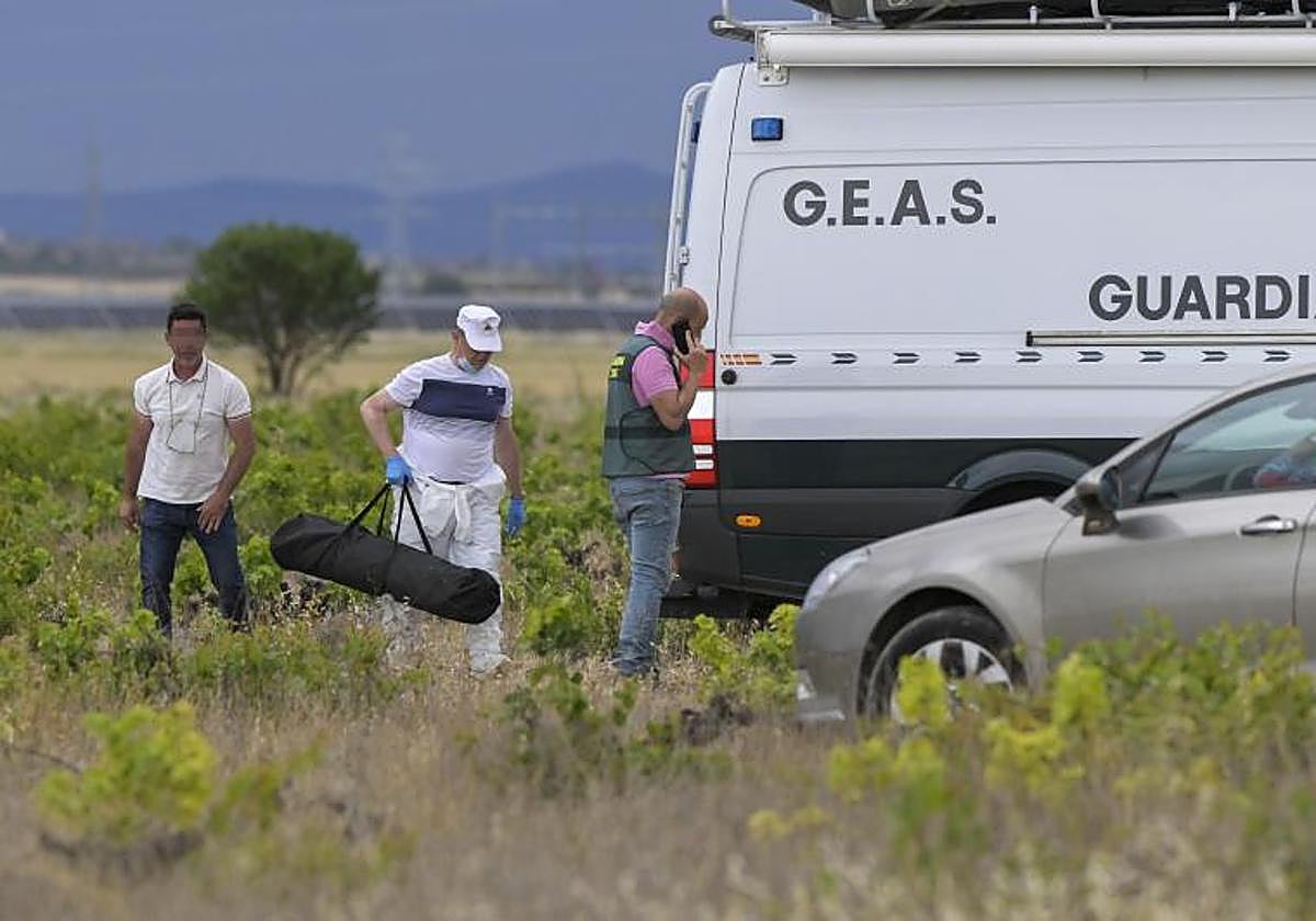 La Guardia Civil este viernes durante la búsqueda del empresario Jesús María González Borrajo