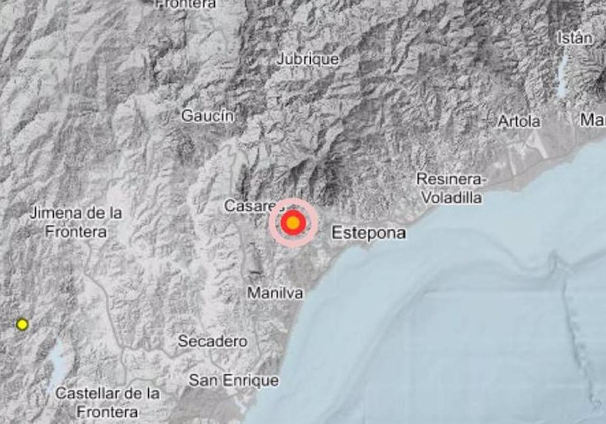 El terremoto se ha localizado en Casares, Málaga