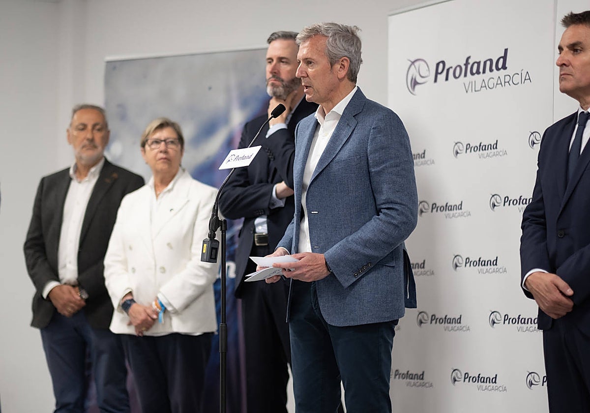 Alfonso Rueda, este martes en Vilagarcía