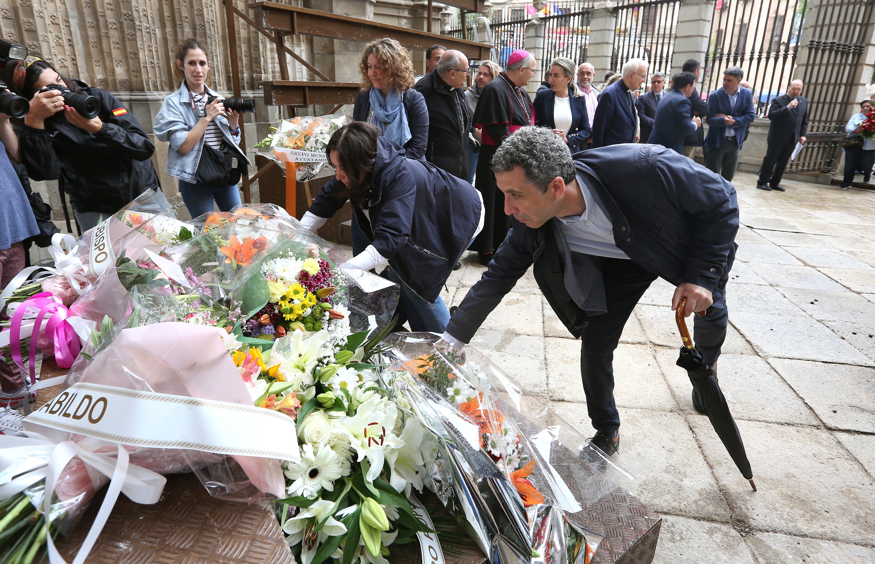 Todas las imágenes de la Ofrenda Floral del lluvioso Corpus toledano