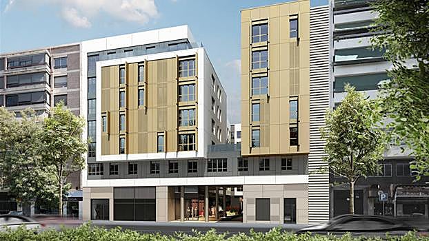 Infografía de 'Gran Capitán Homes' en la avenida de América