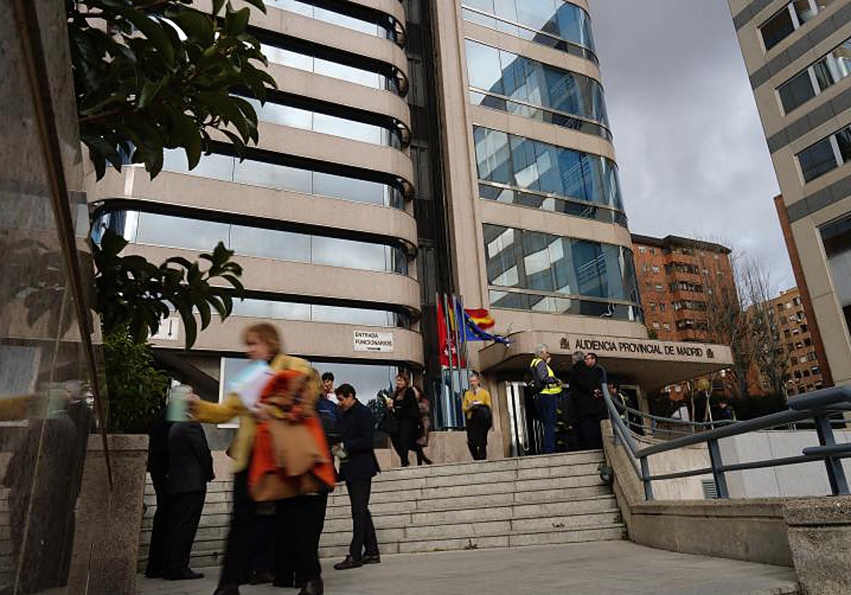 Vista exterior de la Audiencia Provincial de Madrid