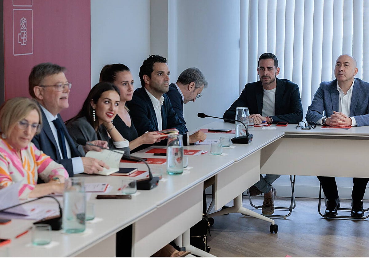 Imagen de la ejecutiva del PSPV-PSOE celebrada este jueves