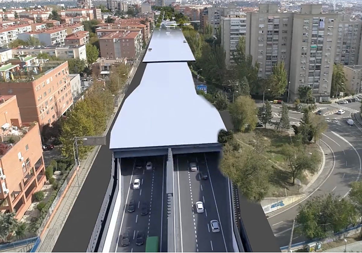 Imagen del vídeo del soterramiento de la A-5 en Batán