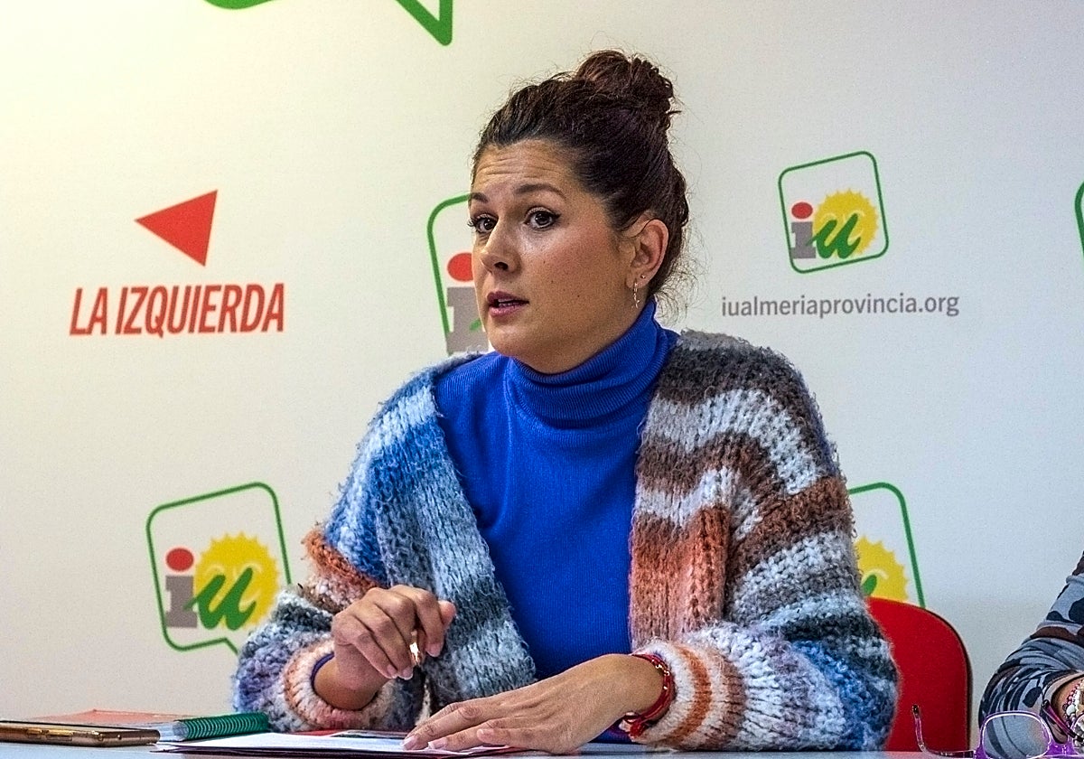 La coordinadora provincial de IU, María Jesús Amate.