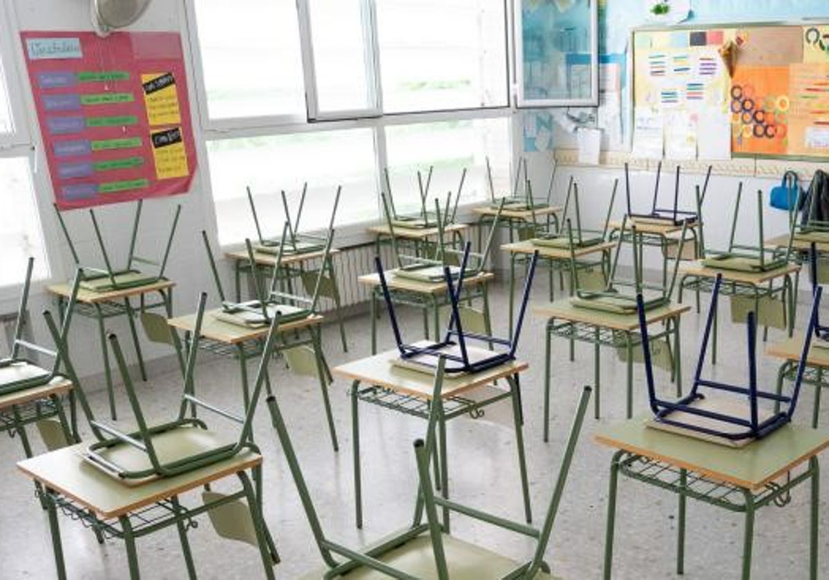Un aula de un centro educativo en la Comunidad Valenciana