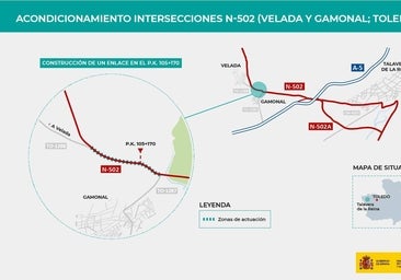 El Mitma formaliza por 5,9 millones las obras para el nuevo enlace entre Gamonal y Velada con la N-502