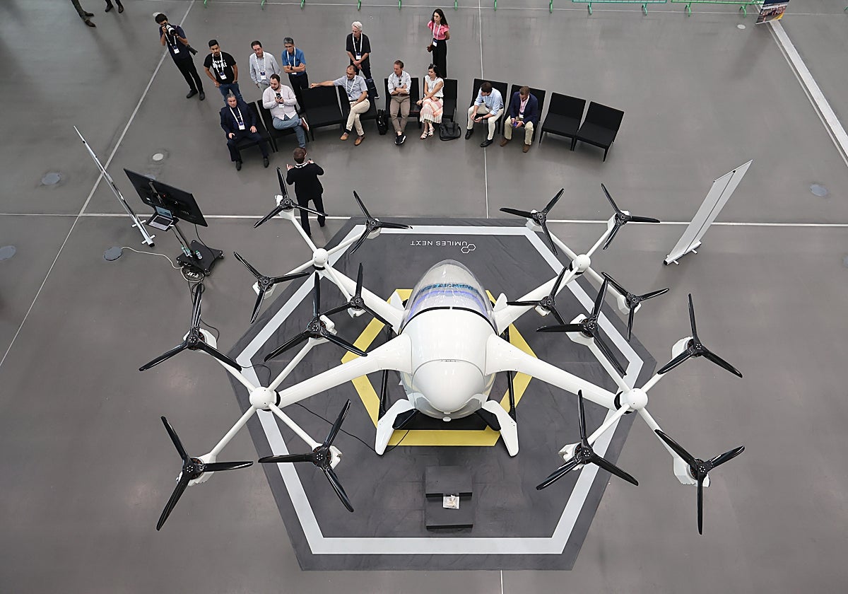 Un dron, este miércoles en el Centro de Ferias de Córdoba