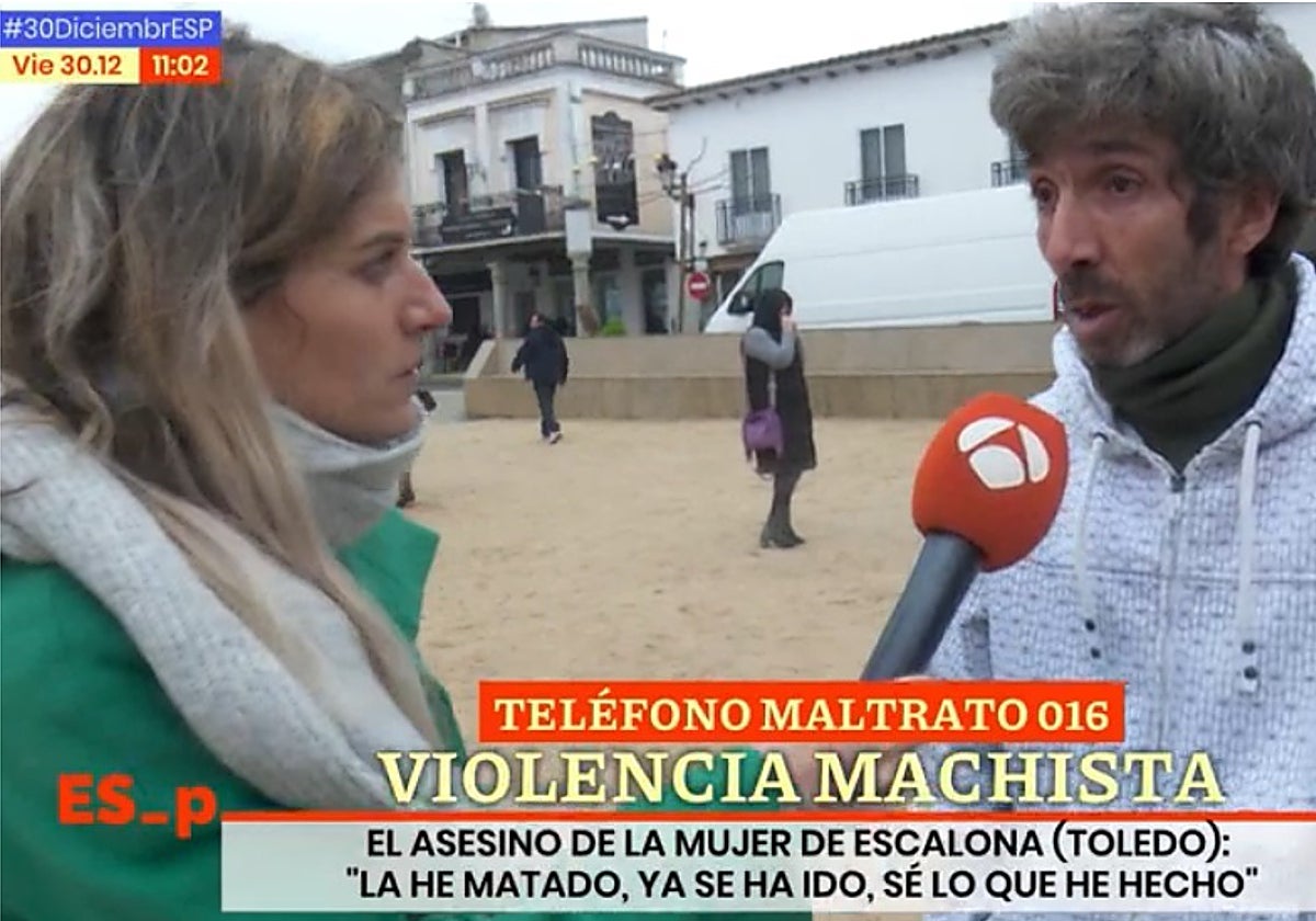 Jesús hace declaraciones al programa 'Espejo Público', en diciembre, por el crimen de una vecina de Escalona