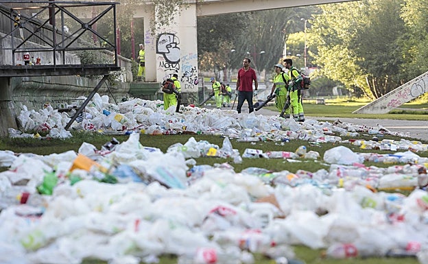 Riberas del río Bernesga en León, esta mañana