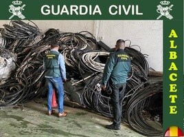 Tres detenidos por el hurto de unos 3.000 metros de cableado telefónico en Albacete
