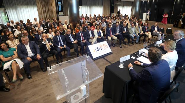 Imagen de la asamblea general y electoral de Asfaco, celebrada este martes