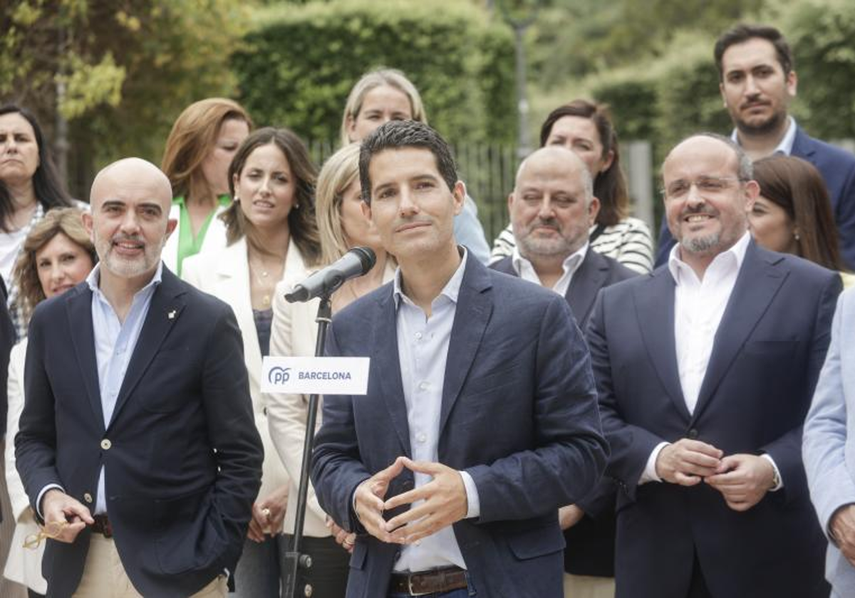 Nacho Martín Blanco, número uno por Barcelona en la lista del PP, la semana pasada durante la presentación de los candidatos para el 23J