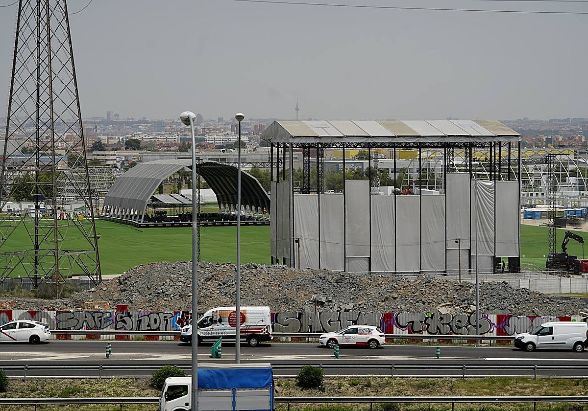 Instalaciones del Mad Cool en el recinto de Villaverde