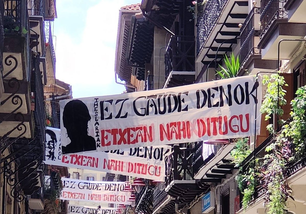 Las calles de Hernani durante las fiestas patronales