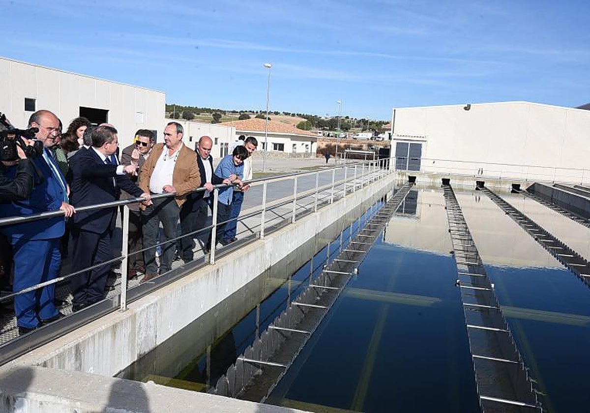 Instalaciones de la 'tubería manchega' con agua procedente del trasvase Tajo-Segura
