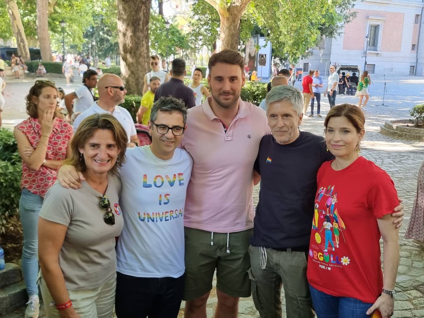 Félix Bolaños, Teresa Ribera y Fernando Grande-Marlaska han sido los primeros ministros en llegar a la marcha del Orgullo 2023.